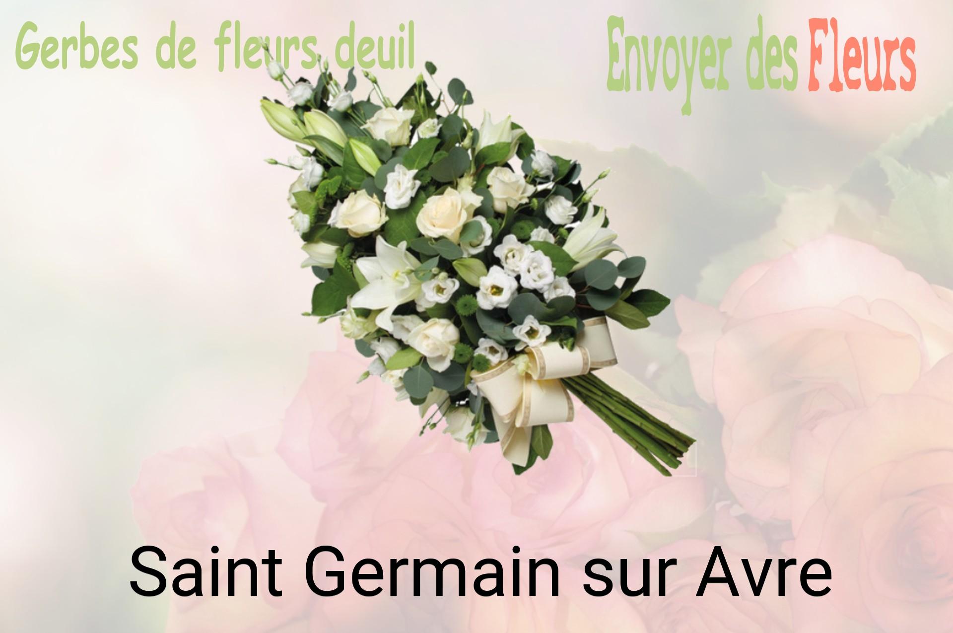 Gerbe de fleurs de deuil livrée à Saint-Germain-sur-Avre